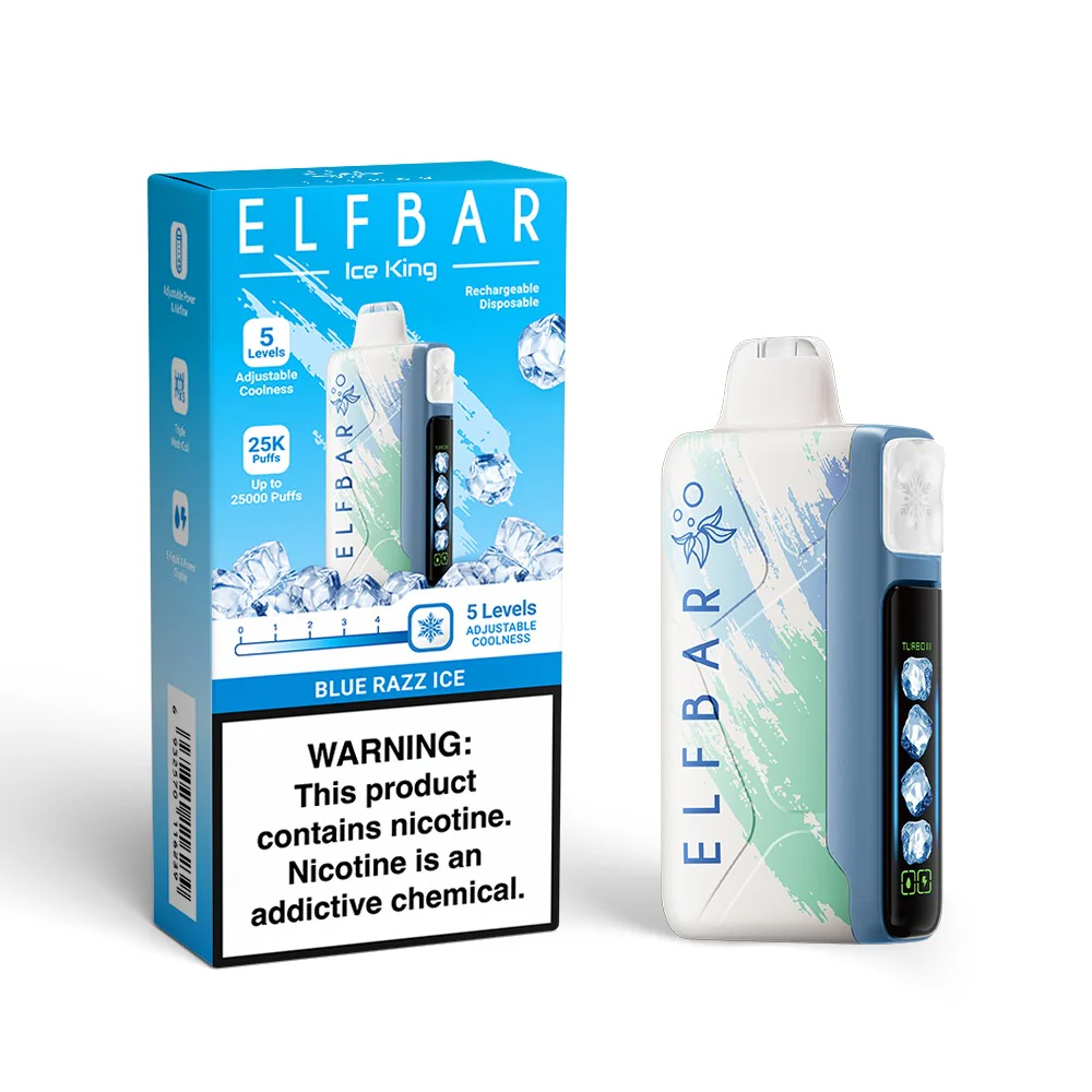EU Warehouses ELFBAR Ice King 30000 Puffs 30k Disposable Vape Level Adjuster Buy Vapes Online