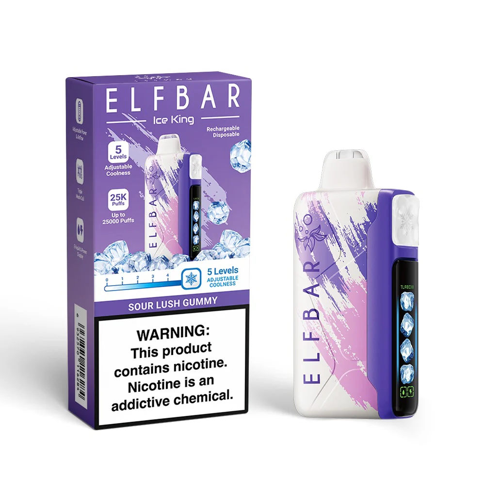 EU Warehouses ELFBAR Ice King 30000 Puffs 30k Disposable Vape Level Adjuster Buy Vapes Online