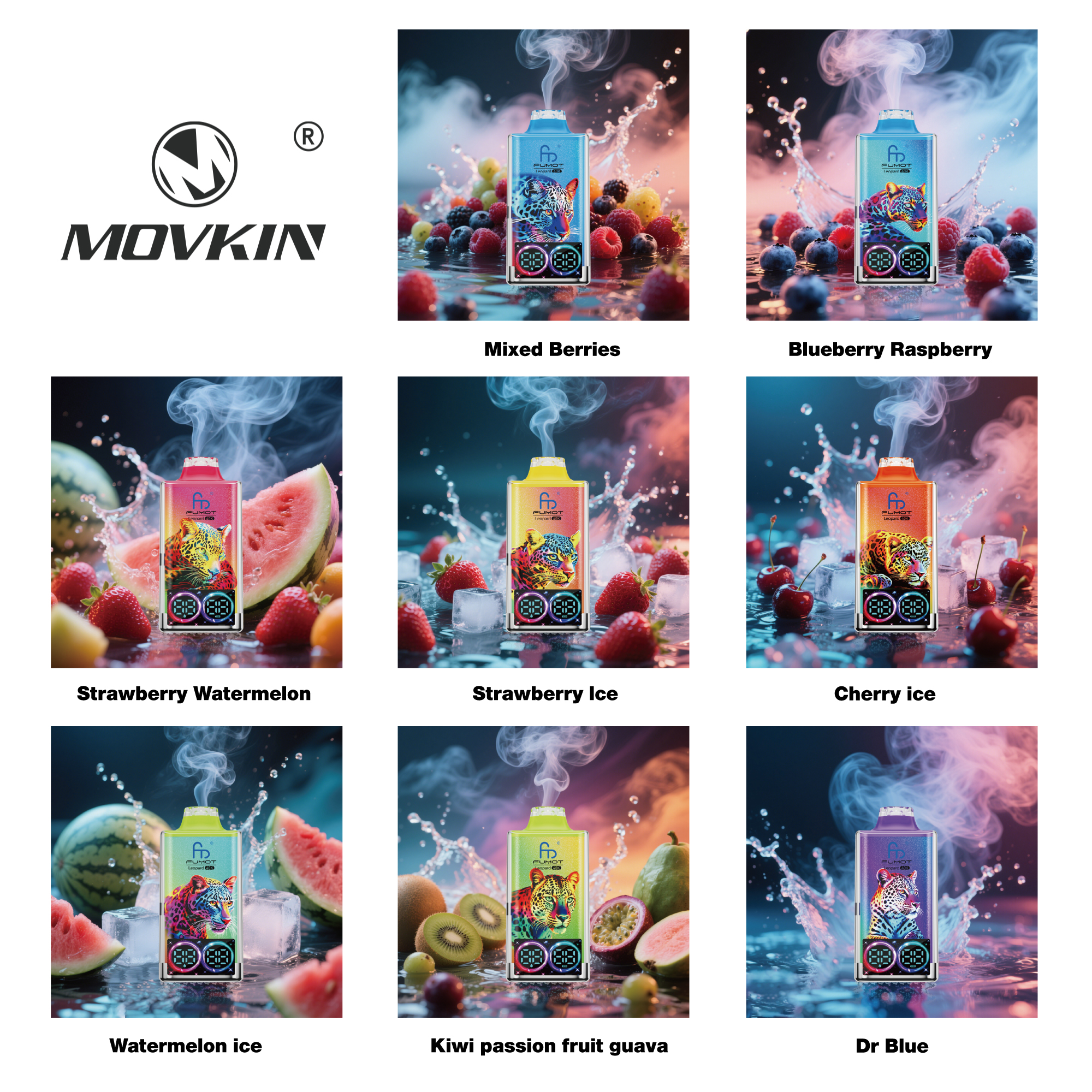 Fumot Leopard  40000 Puffs 40k Disposable Vape with Big Display