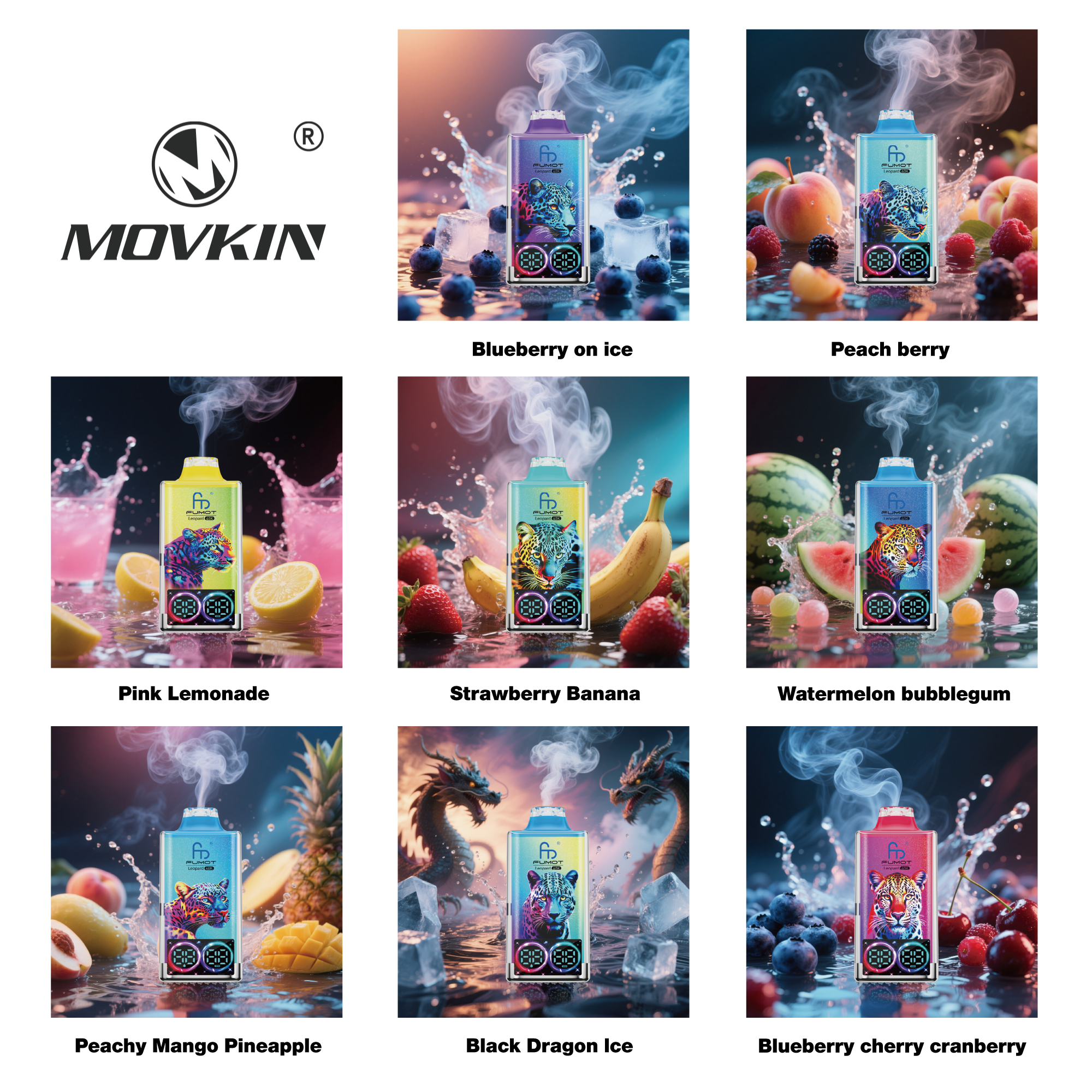 Fumot Leopard  40000 Puffs 40k Disposable Vape with Big Display