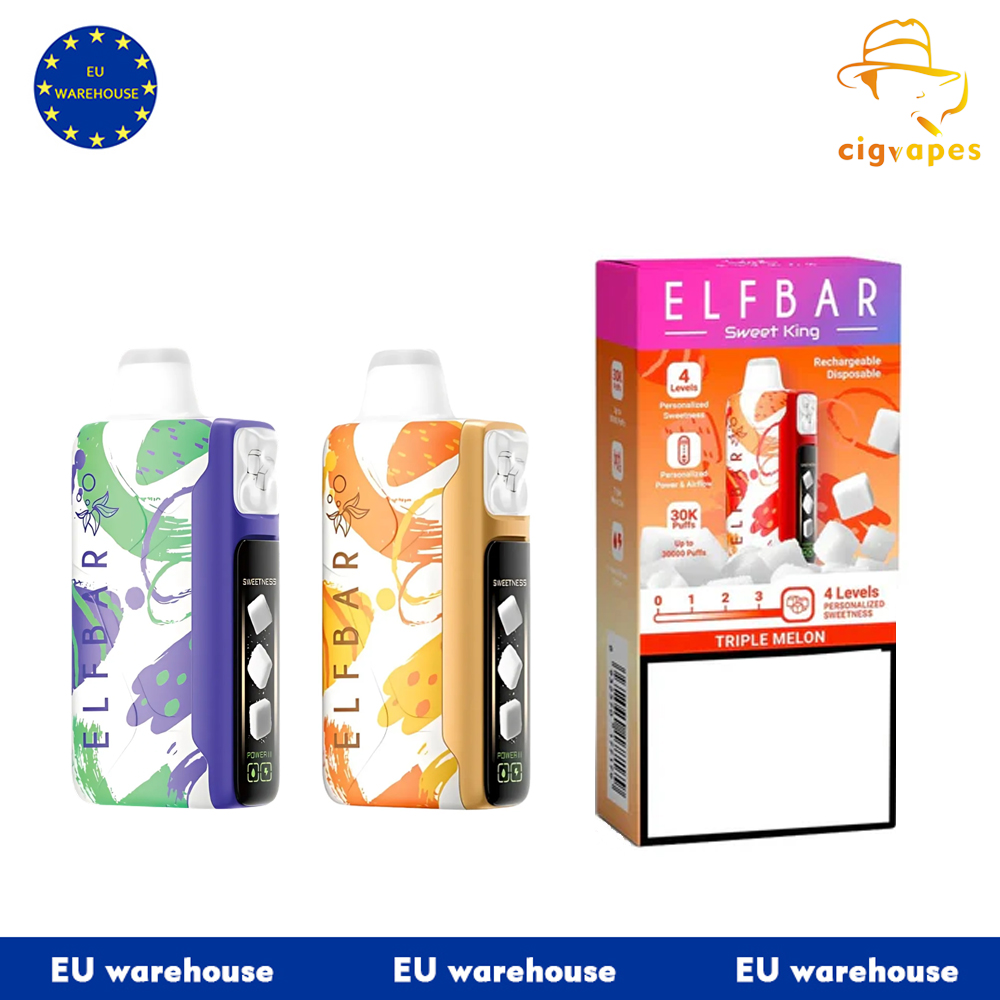 EU Warehouses ELFBAR Sweet King 30000 Puffs 30k Disposable Vape Level Adjuster Buy Vapes Online