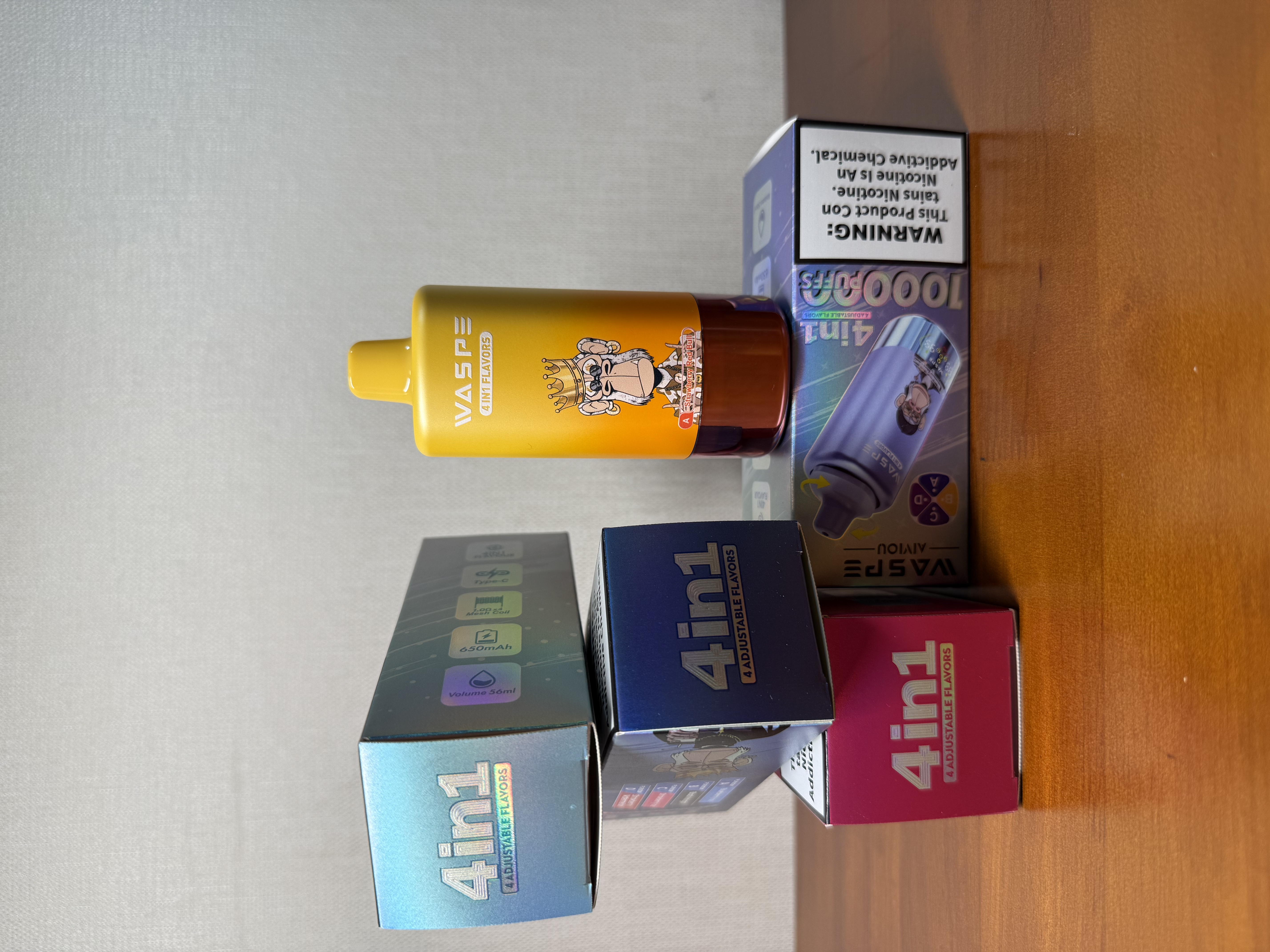 EU Warehouses WASPE 100k 4 in 1 Puff 100000 Disposable Vape Quad Options E-cigarettes