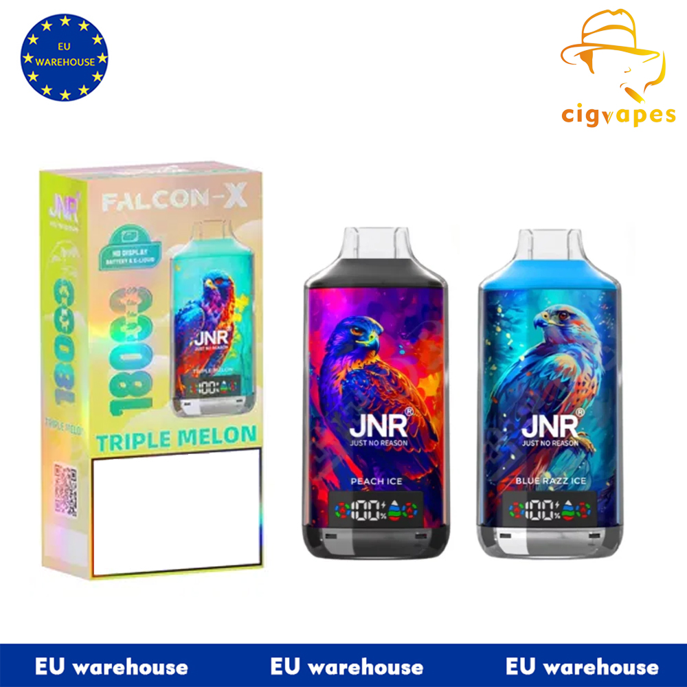EU Warehouses JNR Falcon-X 18000 Puffs 18K Disposable Vape with Digtal Display