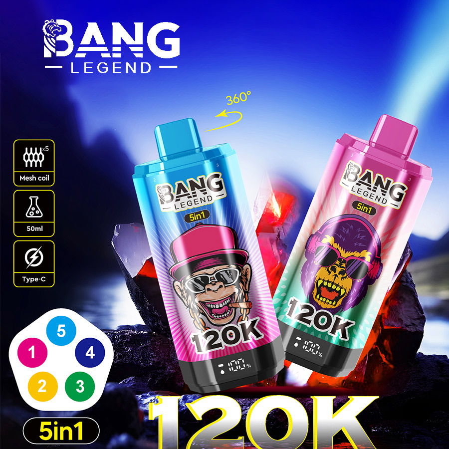 Bang Legend 120k 5-In-1 120000 Puffs Disposable Vape with Multi-Options Adjustable
