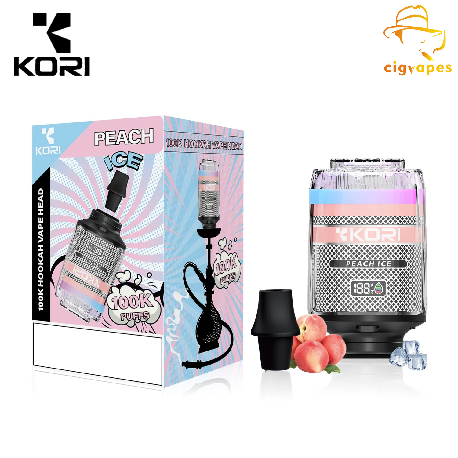 KORI Hookah Head 120K Puffs 120000 Disposable Vape
