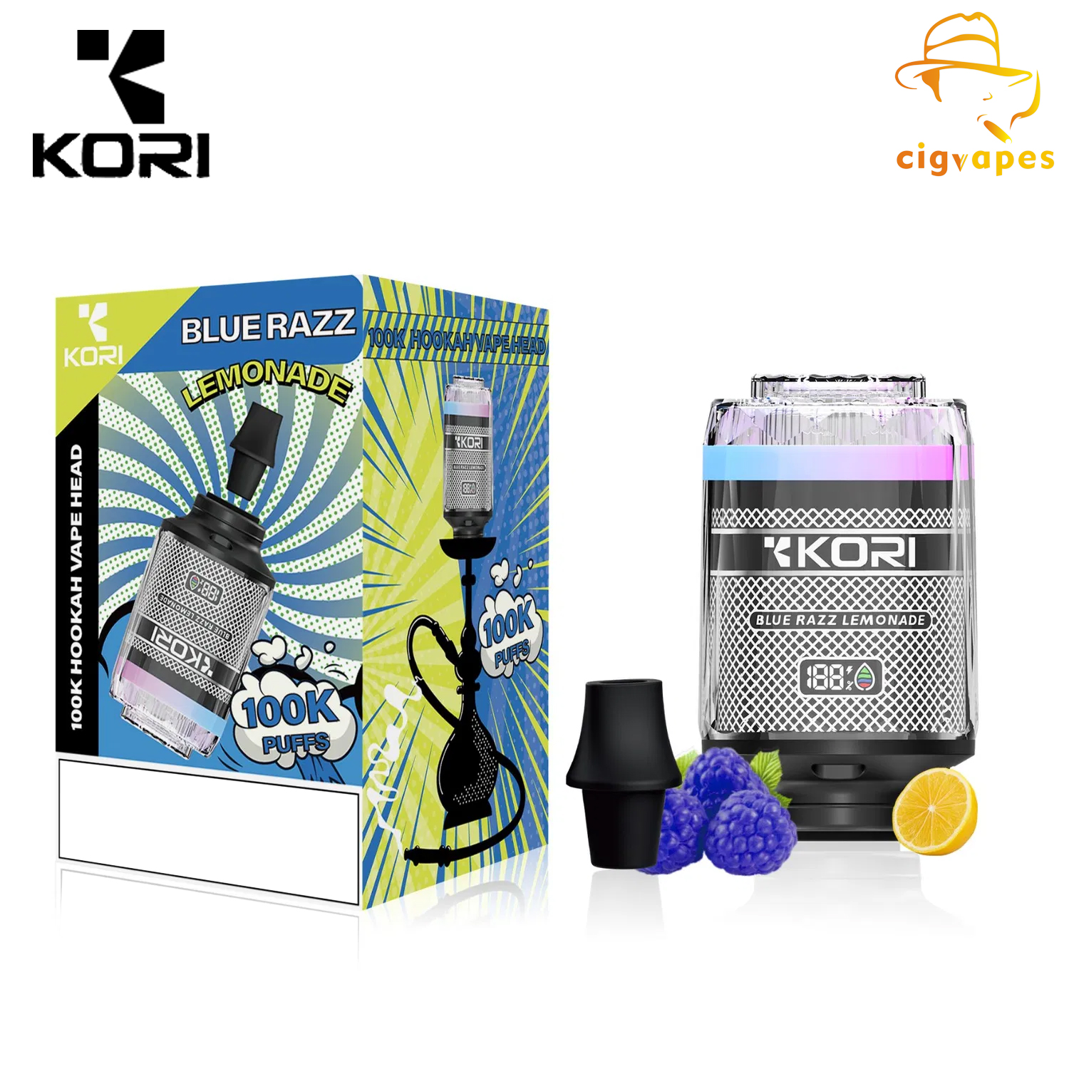 KORI Hookah Head 120K Puffs 120000 Disposable Vape