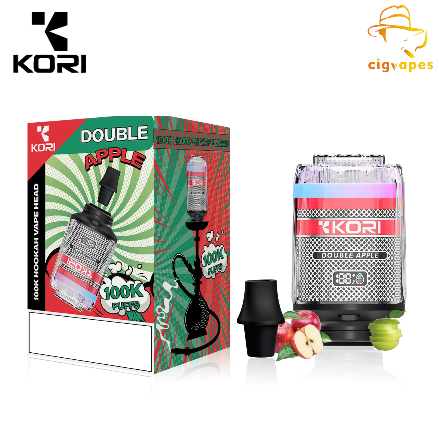 KORI Hookah Head 120K Puffs 120000 Disposable Vape