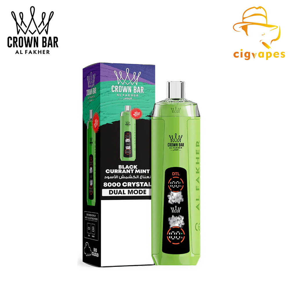 Al Fakher Crown Bar Crystal 8000 Pro Puffs Disposable Vape