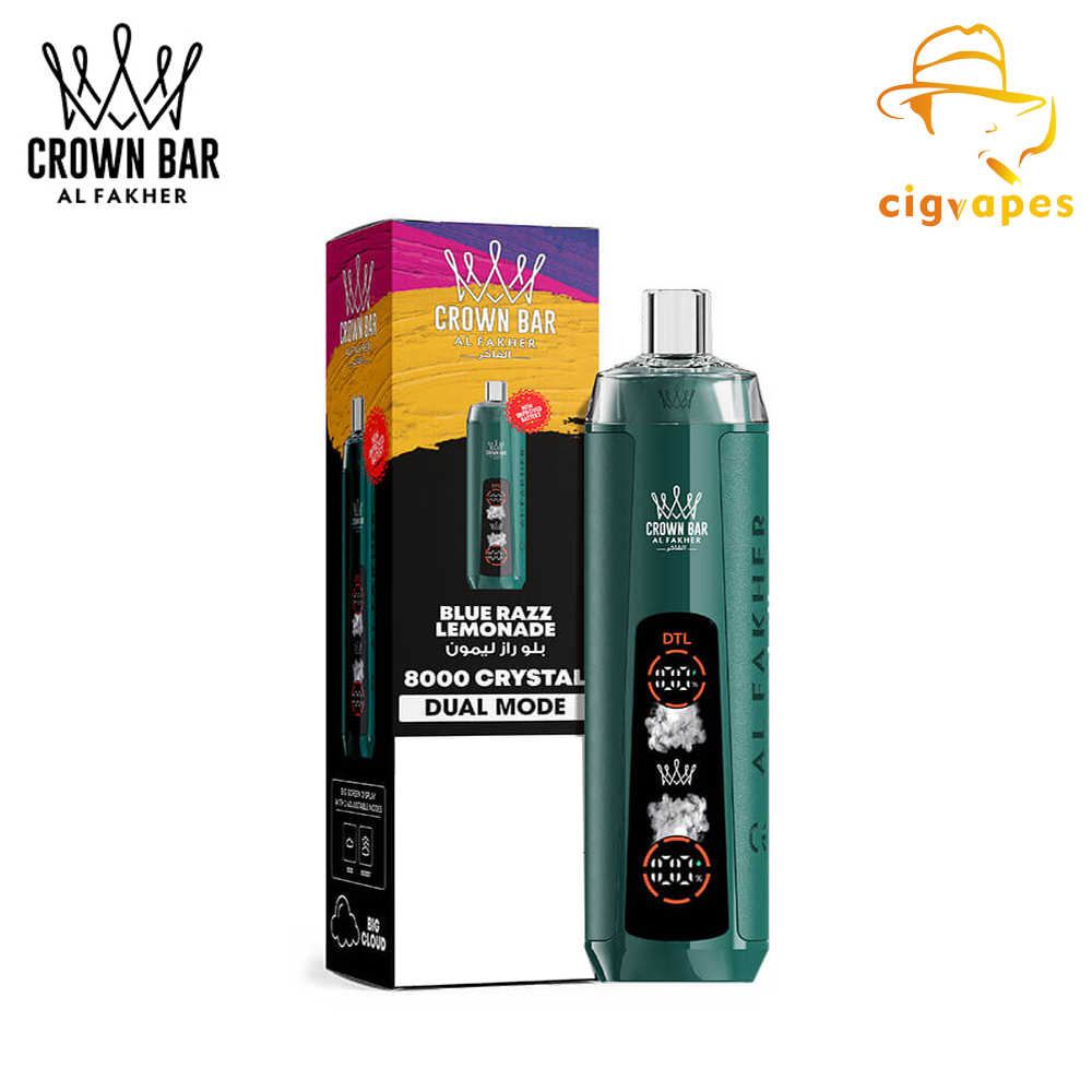 Al Fakher Crown Bar Crystal 8000 Pro Puffs Disposable Vape