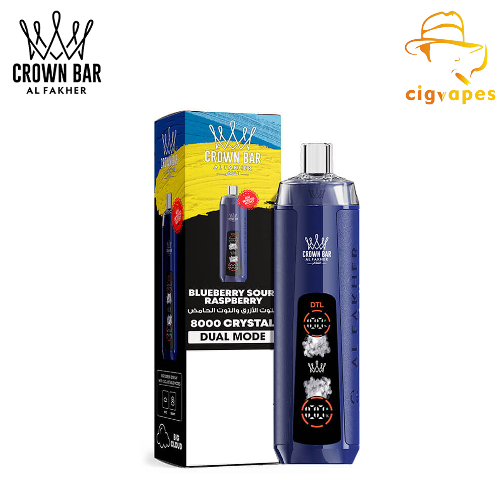 Al Fakher Crown Bar Crystal 8000 Pro Puffs Disposable Vape