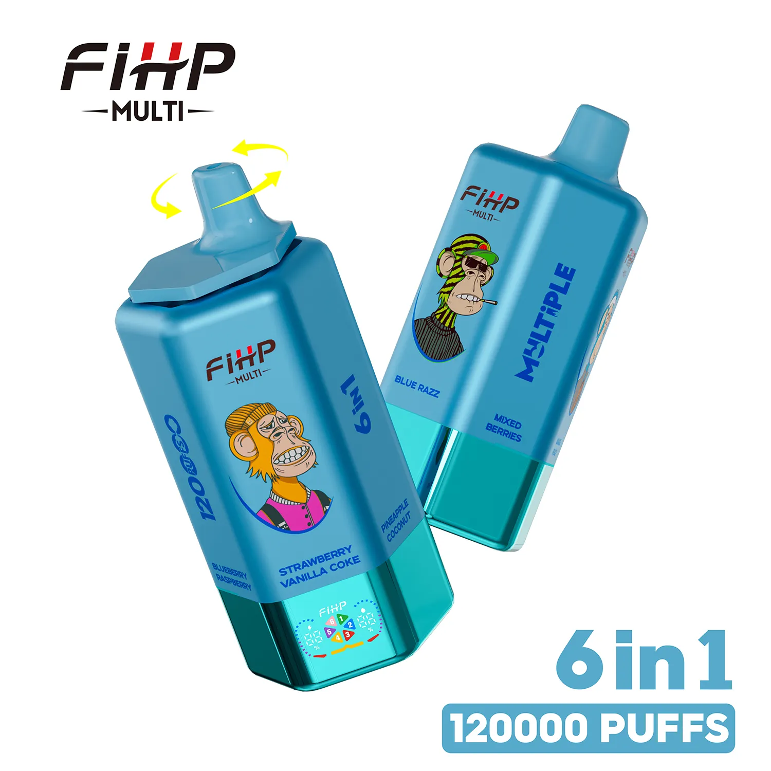 FIHP Multi 120k 6 In 1 Puffs 120000 Disposable Vape 6 Flavors