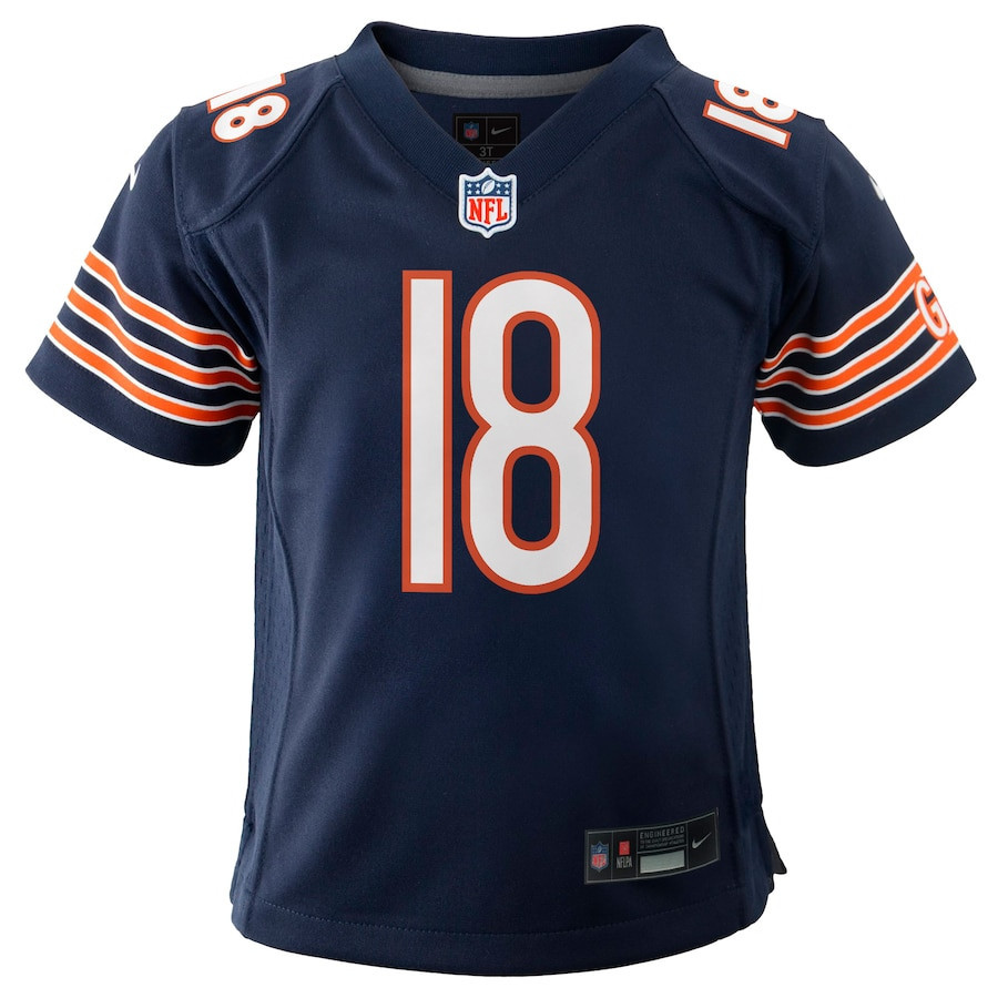 Caleb Williams 18 Chicago Bears 2024 NFL Draft First Round Pick Player Game YOUTH Jersey - Navy - New Style Jerseys
