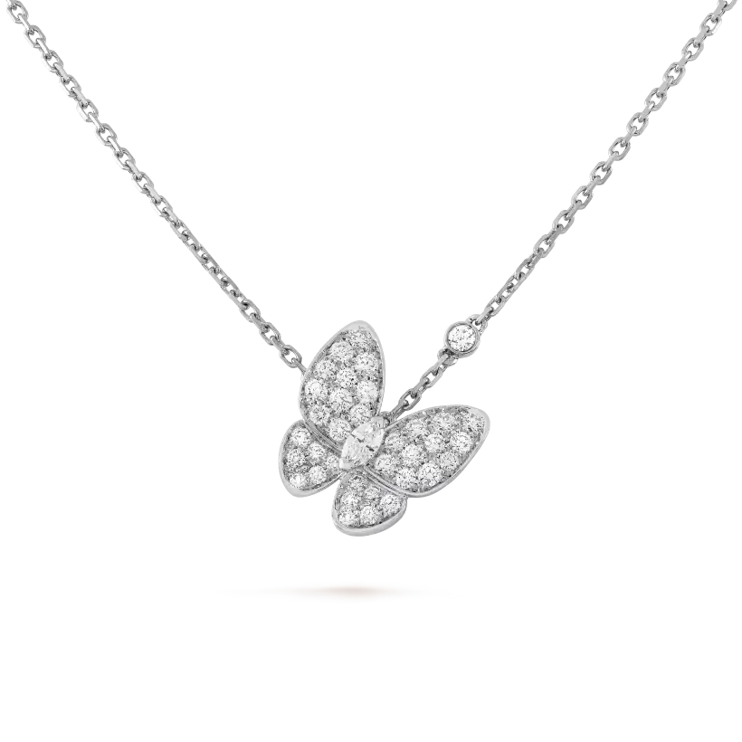 Replica Van Cleef Arpels Two Butterfly Pendant Fossilry