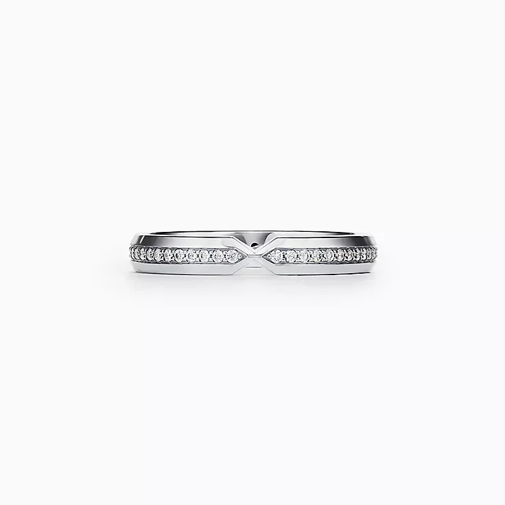 Replica Tiffany Setting Series Platinum Diamond Nested Narrow Ring