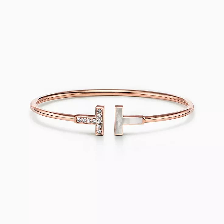 Replica Tiffany T Series 18K Rose Gold Set Pink Sapphire Loop Bracelet Fossilry