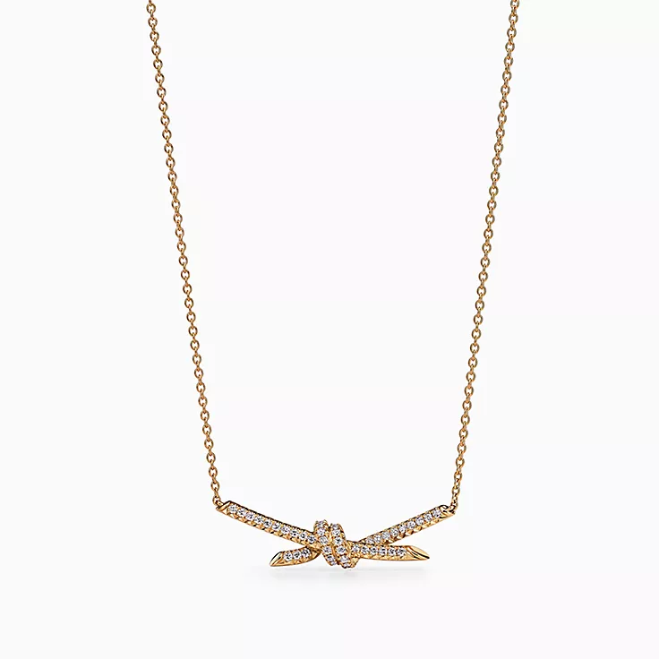 Replica Tiffany Knot series diamond necklace - Fossilry