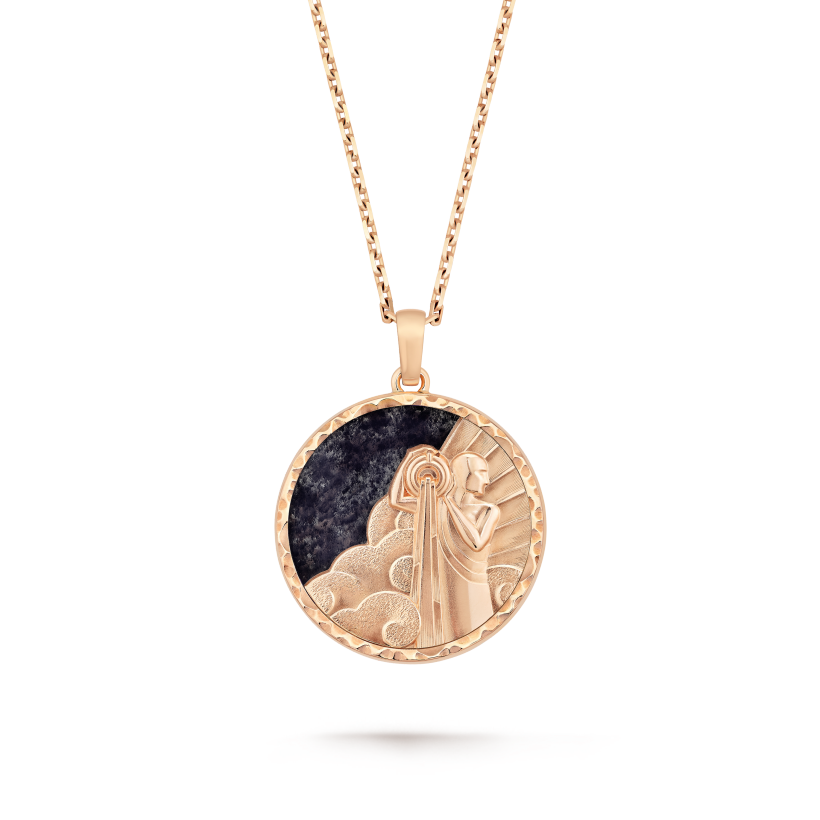 Replica Van Cleef & Arpels Vintage Zodiaque Constellation Collection Long Necklace Fossilry