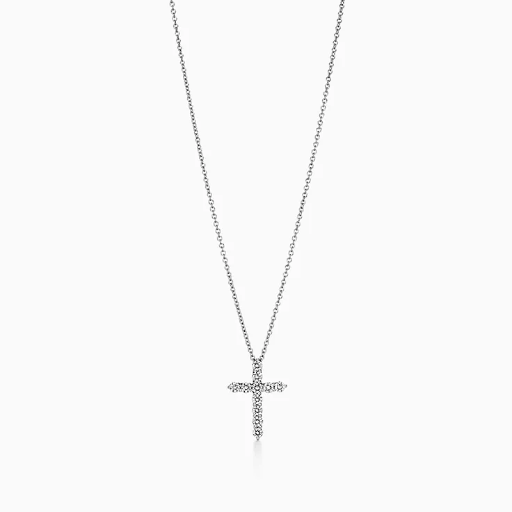 Replica Tiffany Diamond Cross Necklace, Small - Fossilry