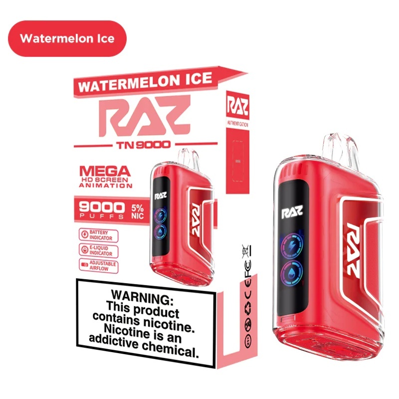 elf bar vape uk RAZ TN9000 Watermelon Ice Flavor Up to 9000puffs Vape| RAZ Vape
