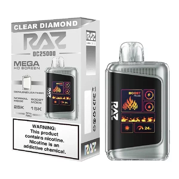 Clear Diamond RAZ DC25000 Disposable Vape - Raz Vapes