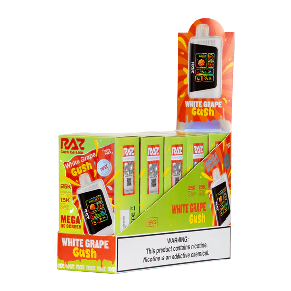 White Grape Gush RAZ DC25000 Disposable Vape - Raz Vapes