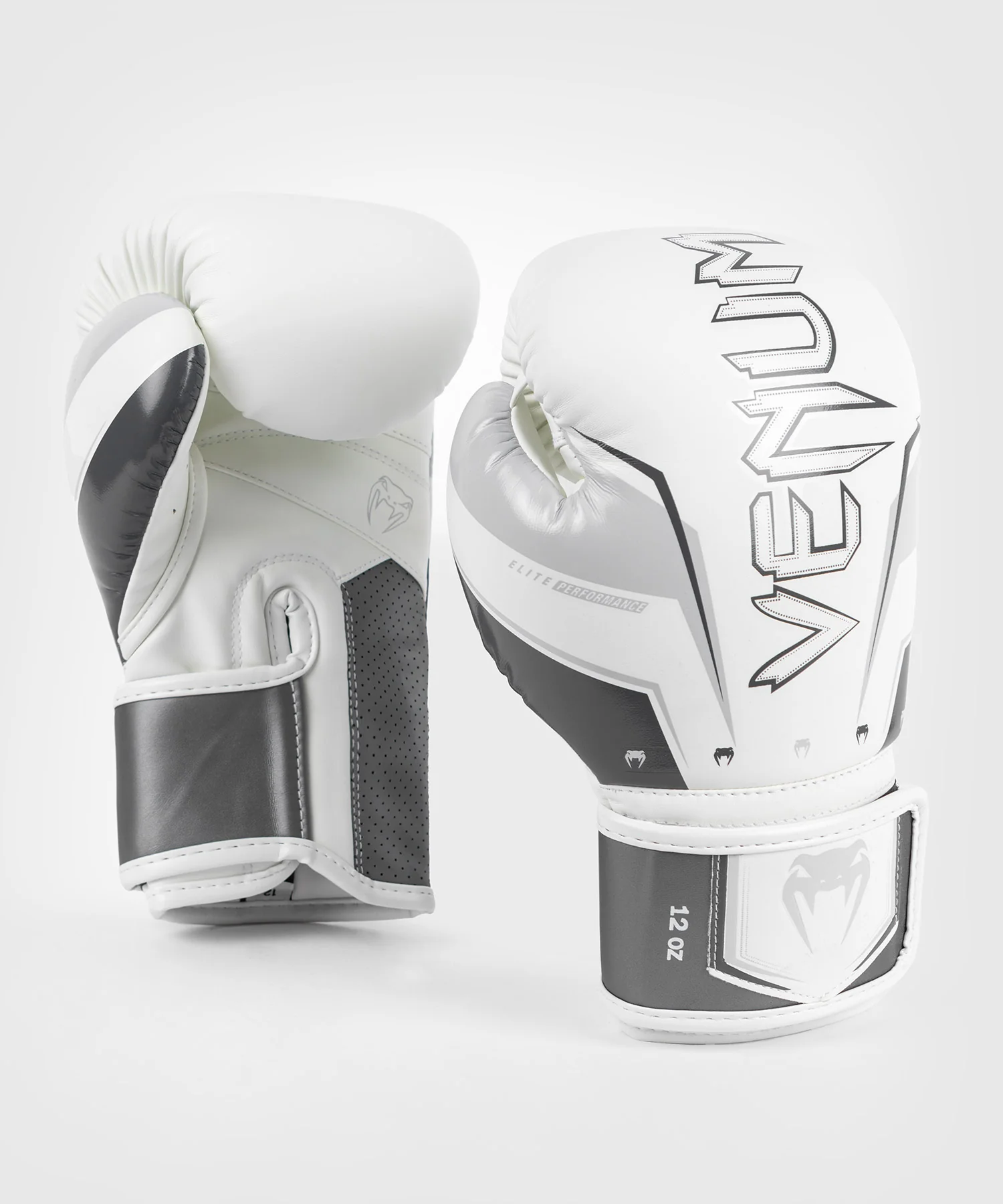 Venum Elite Evo Boxing Gloves - Grey/White