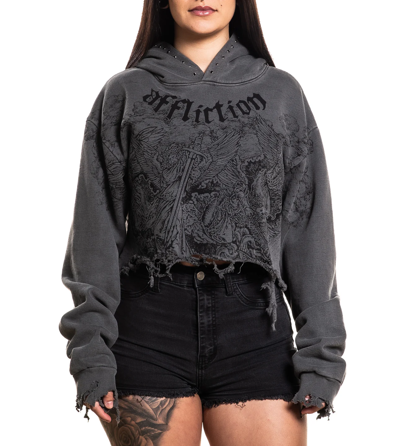 Angels Crop Hoodie